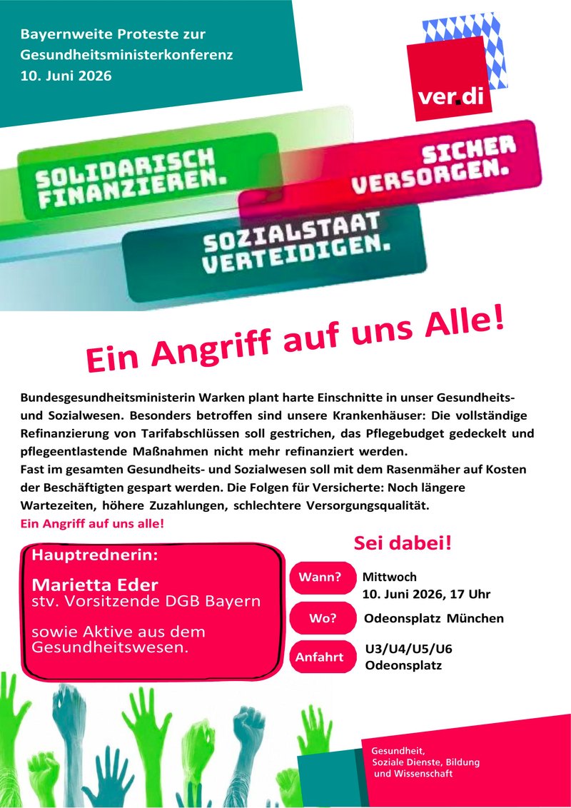 ver.di-Protest-Gesundheit-Finanzierung-10.06.2026-Odeonsplatz-Muenchen